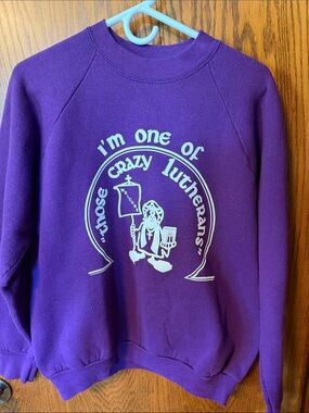 Fruit of the Loom Purple Crewneck Sweatshirt